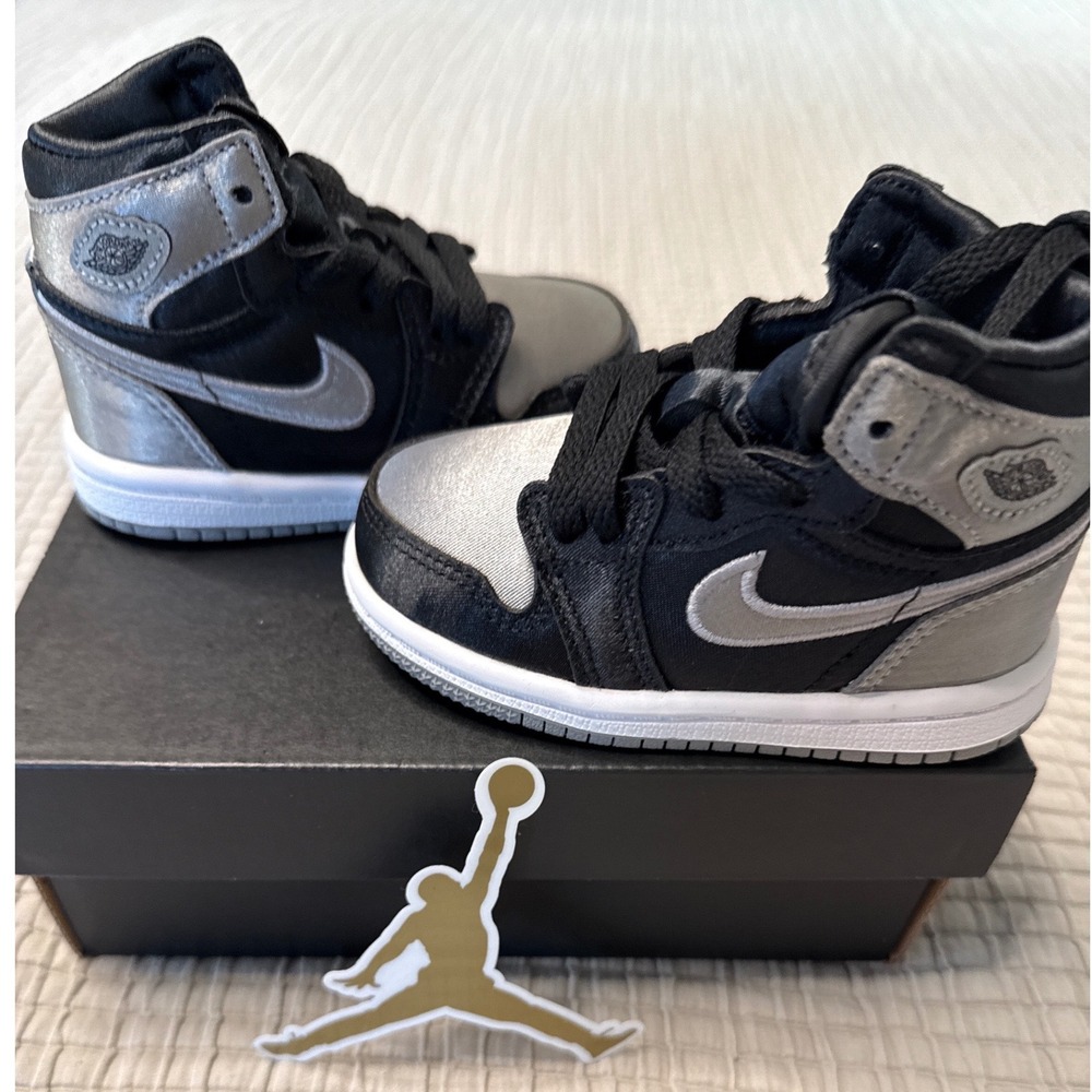 Nike Air Jordan 1 Retro High OG‎ TD Black Grey White 5C FD5305-010 Brand New w/